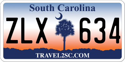 SC license plate ZLX634