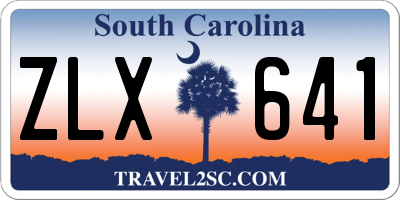 SC license plate ZLX641