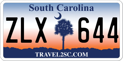 SC license plate ZLX644
