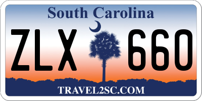 SC license plate ZLX660