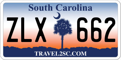 SC license plate ZLX662