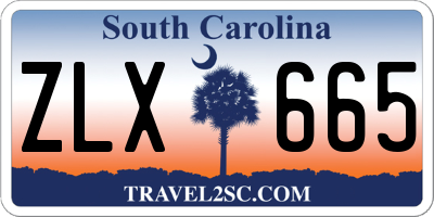 SC license plate ZLX665