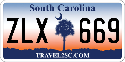SC license plate ZLX669