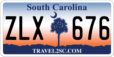 SC license plate ZLX676