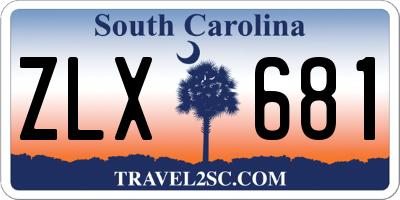 SC license plate ZLX681
