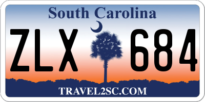 SC license plate ZLX684
