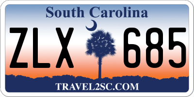SC license plate ZLX685