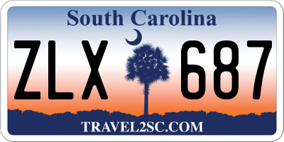 SC license plate ZLX687