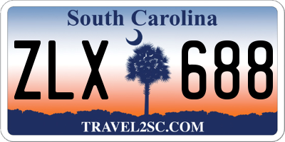 SC license plate ZLX688