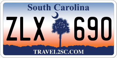 SC license plate ZLX690