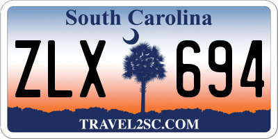 SC license plate ZLX694