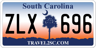 SC license plate ZLX696