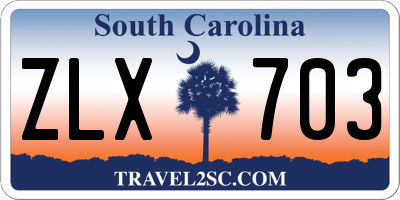 SC license plate ZLX703
