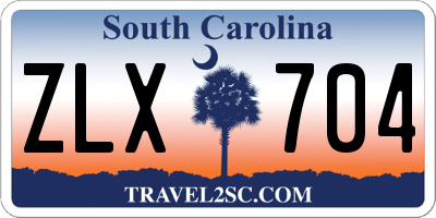 SC license plate ZLX704