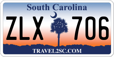 SC license plate ZLX706