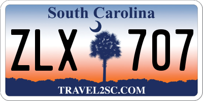 SC license plate ZLX707