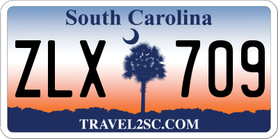 SC license plate ZLX709