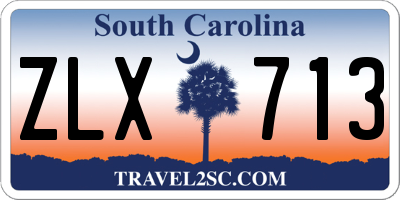 SC license plate ZLX713
