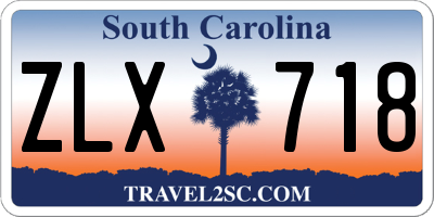 SC license plate ZLX718