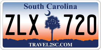 SC license plate ZLX720