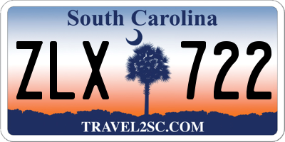 SC license plate ZLX722