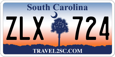SC license plate ZLX724