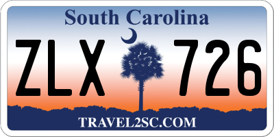 SC license plate ZLX726