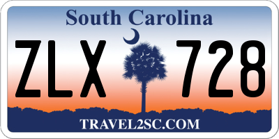 SC license plate ZLX728