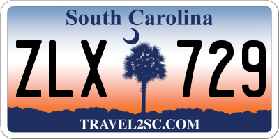 SC license plate ZLX729
