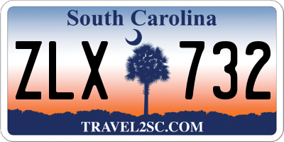 SC license plate ZLX732