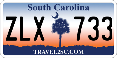 SC license plate ZLX733