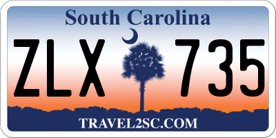 SC license plate ZLX735