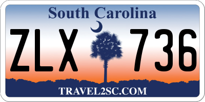 SC license plate ZLX736