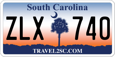 SC license plate ZLX740