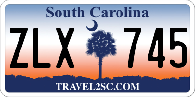 SC license plate ZLX745