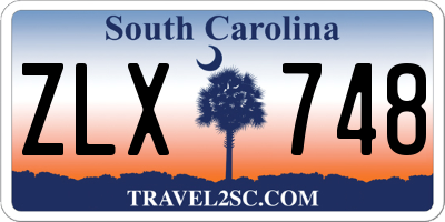SC license plate ZLX748