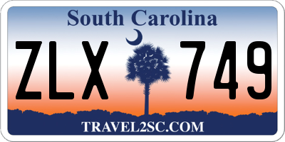 SC license plate ZLX749