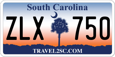 SC license plate ZLX750