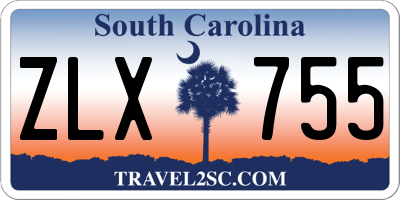 SC license plate ZLX755