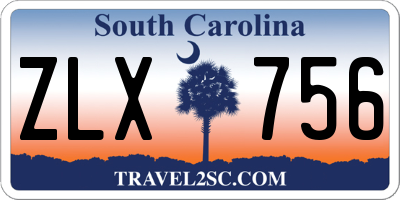 SC license plate ZLX756