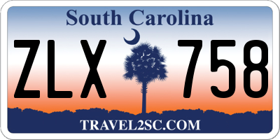 SC license plate ZLX758