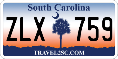 SC license plate ZLX759