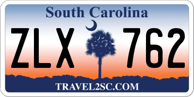 SC license plate ZLX762