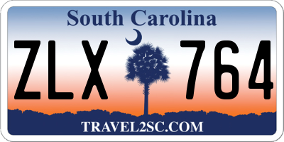 SC license plate ZLX764