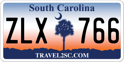 SC license plate ZLX766