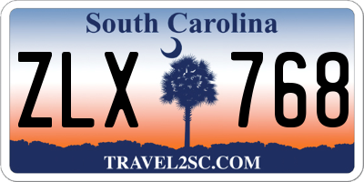 SC license plate ZLX768