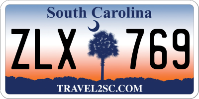 SC license plate ZLX769
