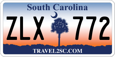 SC license plate ZLX772