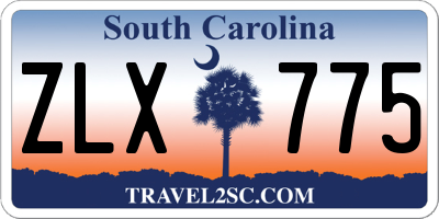 SC license plate ZLX775