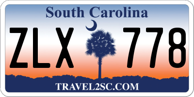 SC license plate ZLX778